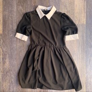 Wednesday Adams mini babydoll dress Halloween